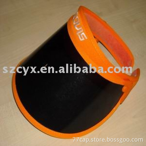 waterproof plastic sun visor cap
